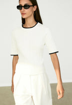 T-shirt basique blanc, Massimo Dutti