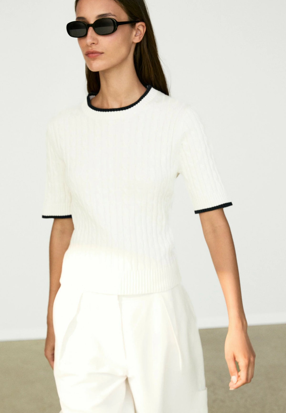 T-shirt basique blanc, Massimo Dutti