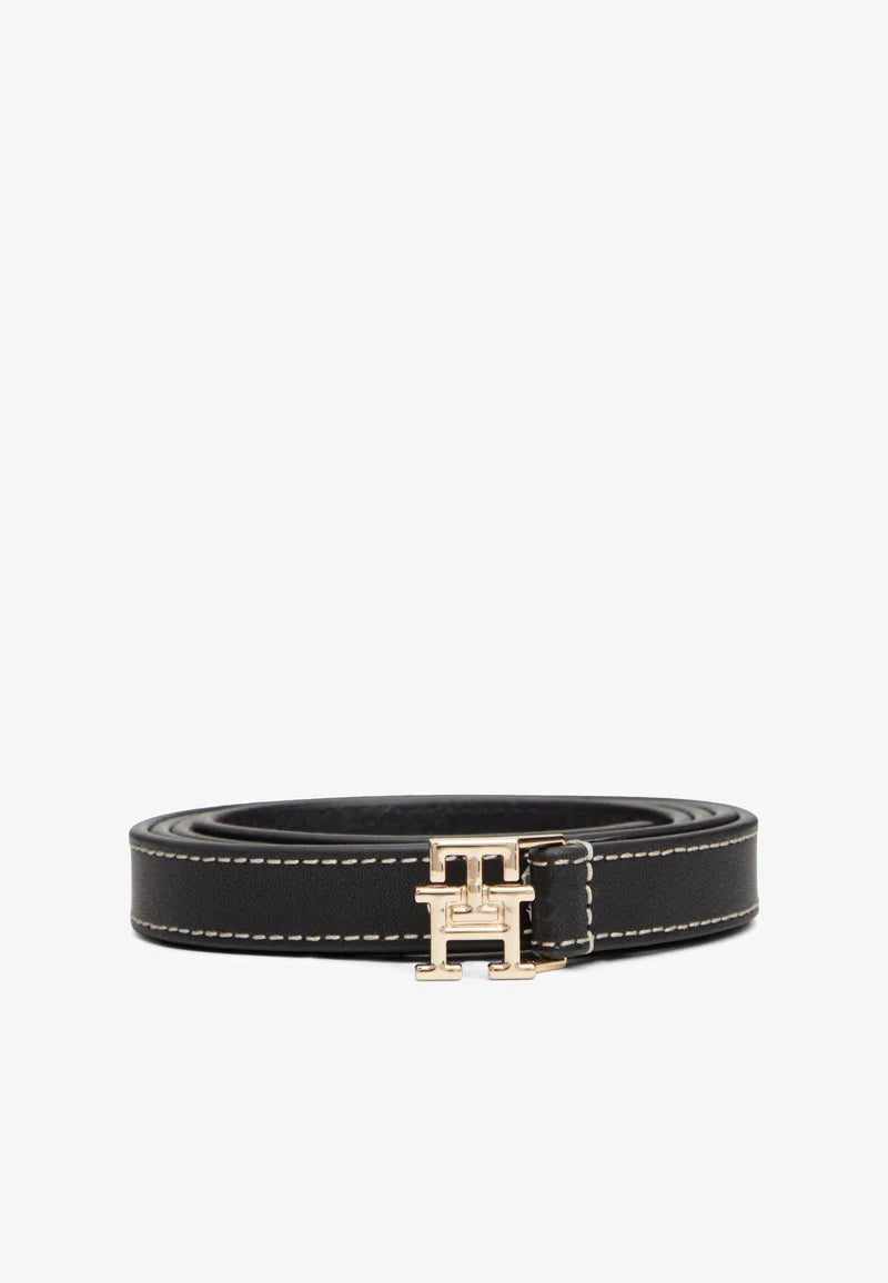 Ceinture à logo noire, Tommy Hilfiger