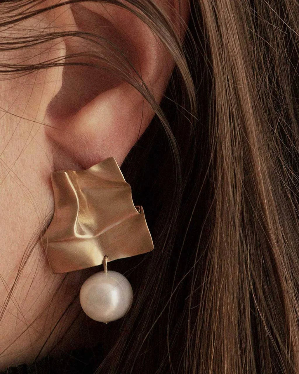 Boucles d'oreilles Cohesion, Completedworks, vermeil d'or