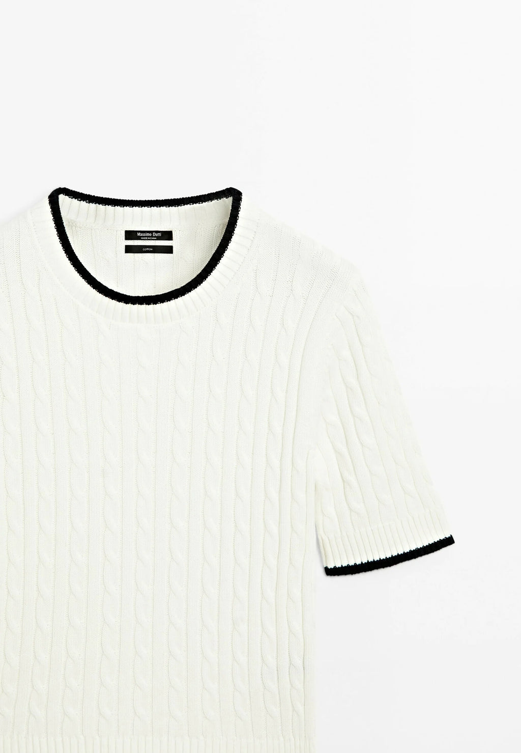 T-shirt basique blanc, Massimo Dutti
