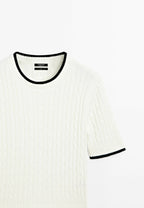 T-shirt basique blanc, Massimo Dutti