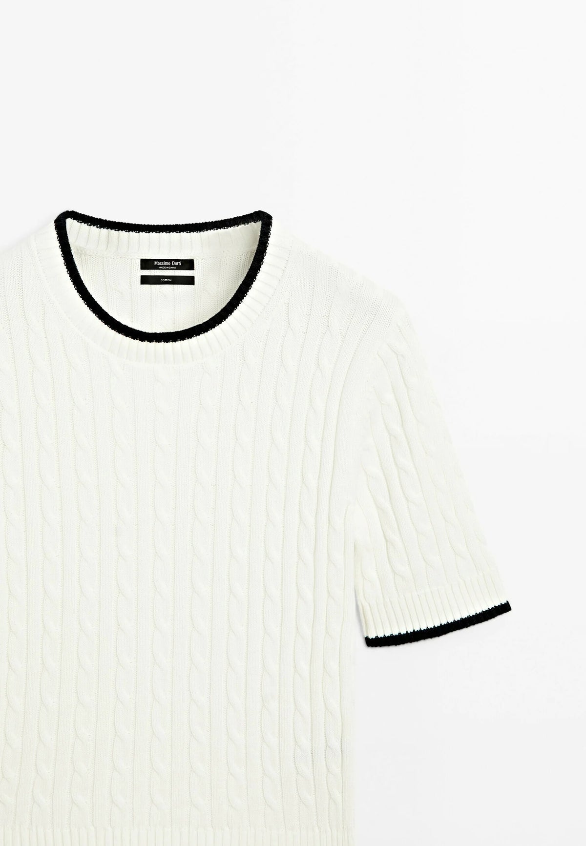 T-shirt basique blanc, Massimo Dutti
