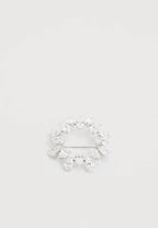 Broche Matrix Pear, white — Swarovski