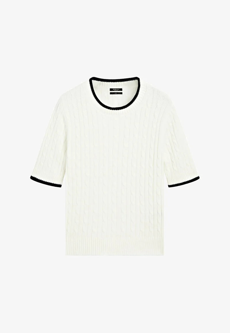 T-shirt basique blanc, Massimo Dutti