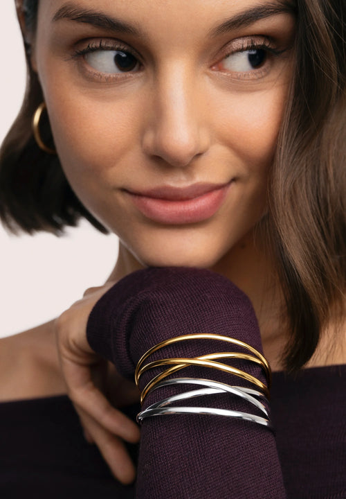 Bracelet Triple Target — doré, Singularu