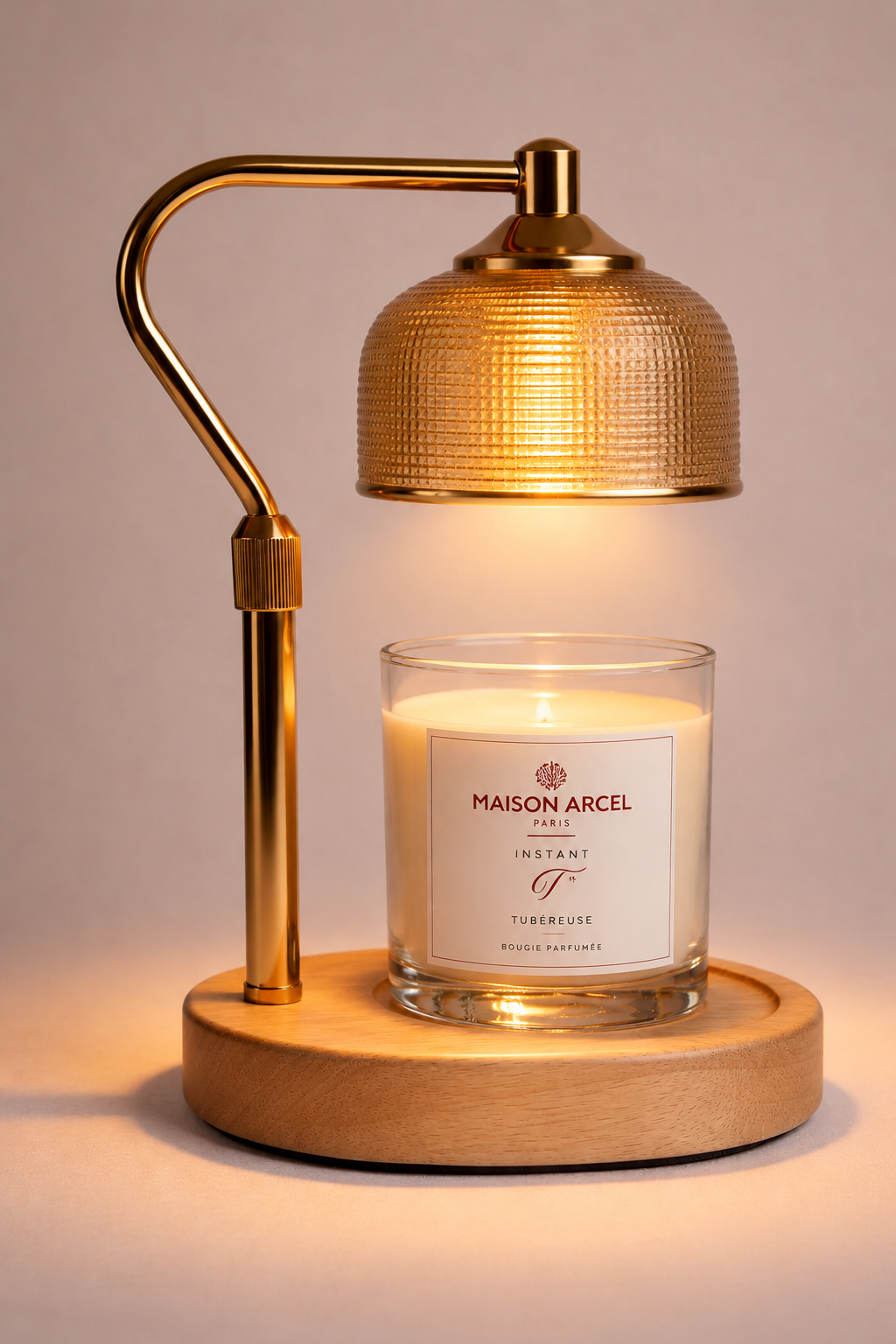 Lampe chauffe-bougie et bougie Instant T, Maison Arcel Paris