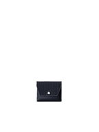 Compact Wallet en poil de cheval et cuir, noir — Akris