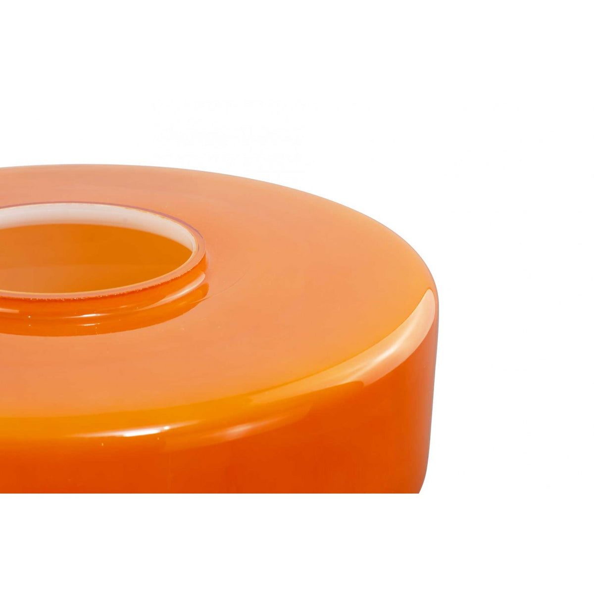 Lampe champignon Foza — verre orange, C-Création