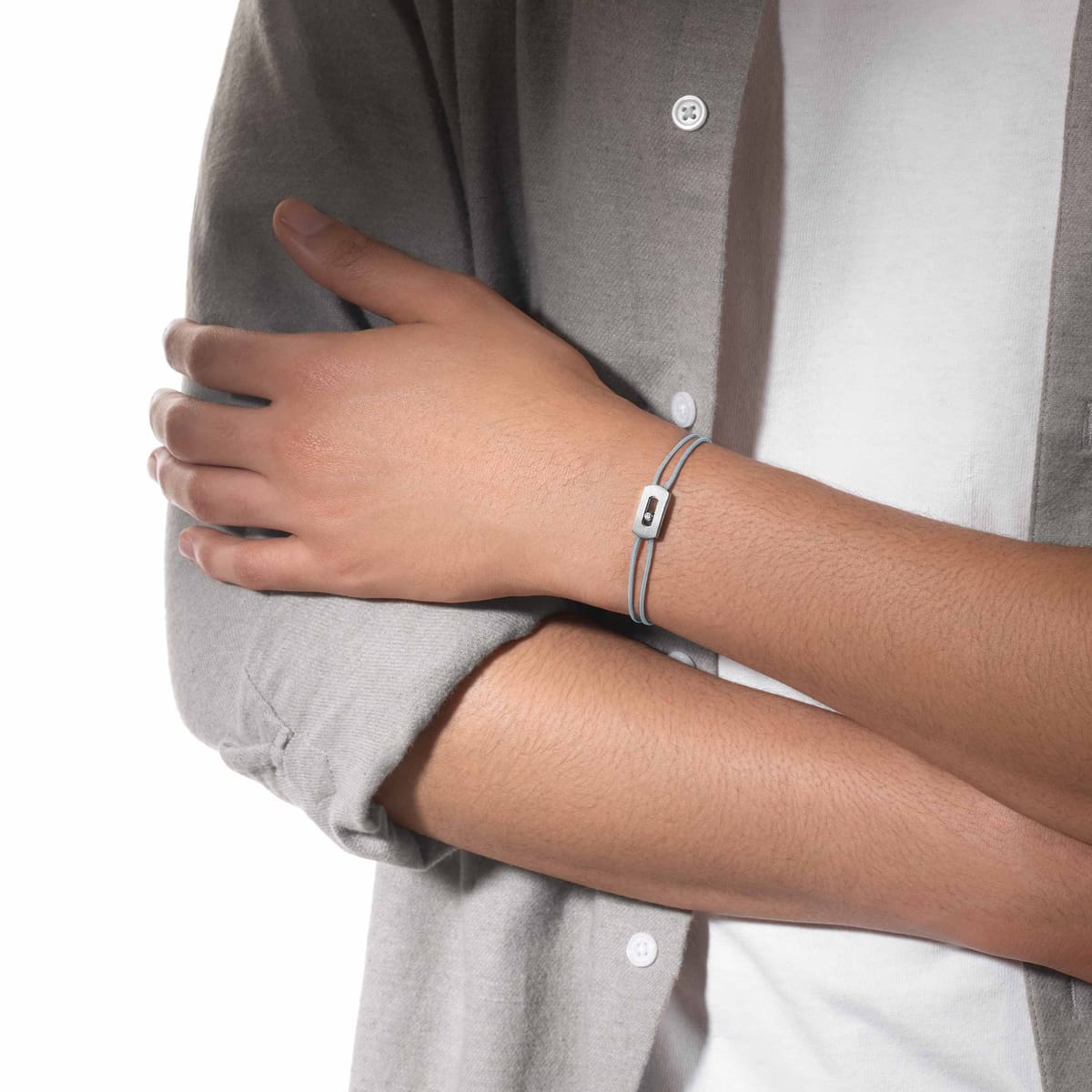 Messika, bracelet cordon gris Move Titanium