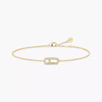 Bracelet Move Uno pavé, mini modèle — or jaune, Messika