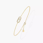 Bracelet Move Uno pavé, mini modèle — or jaune, Messika