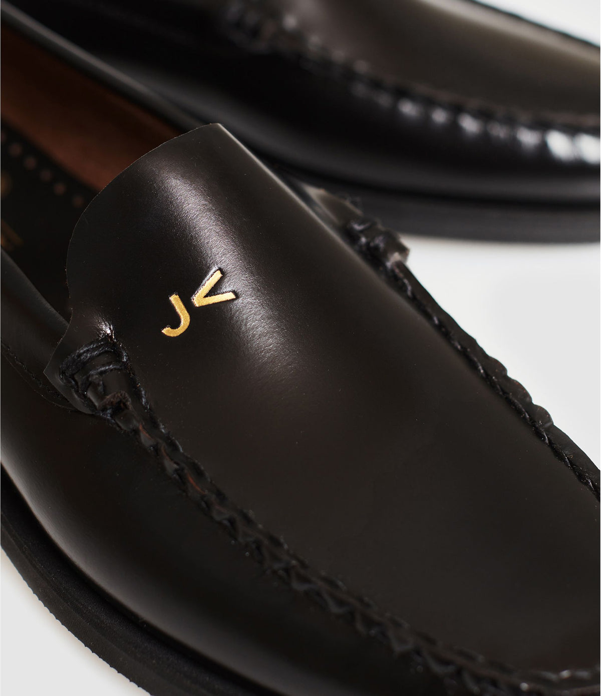 Mocassins Frank noirs, Sebago x Jeanne Vouland