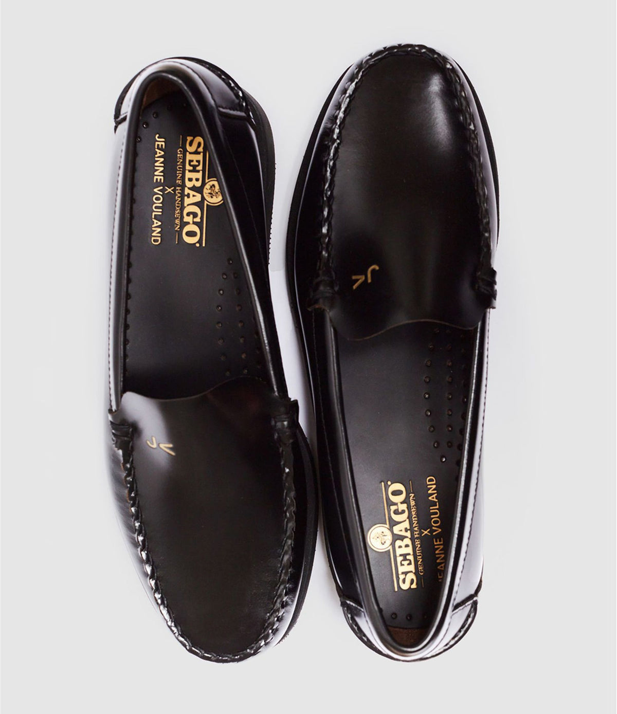 Mocassins Frank noirs, Sebago x Jeanne Vouland