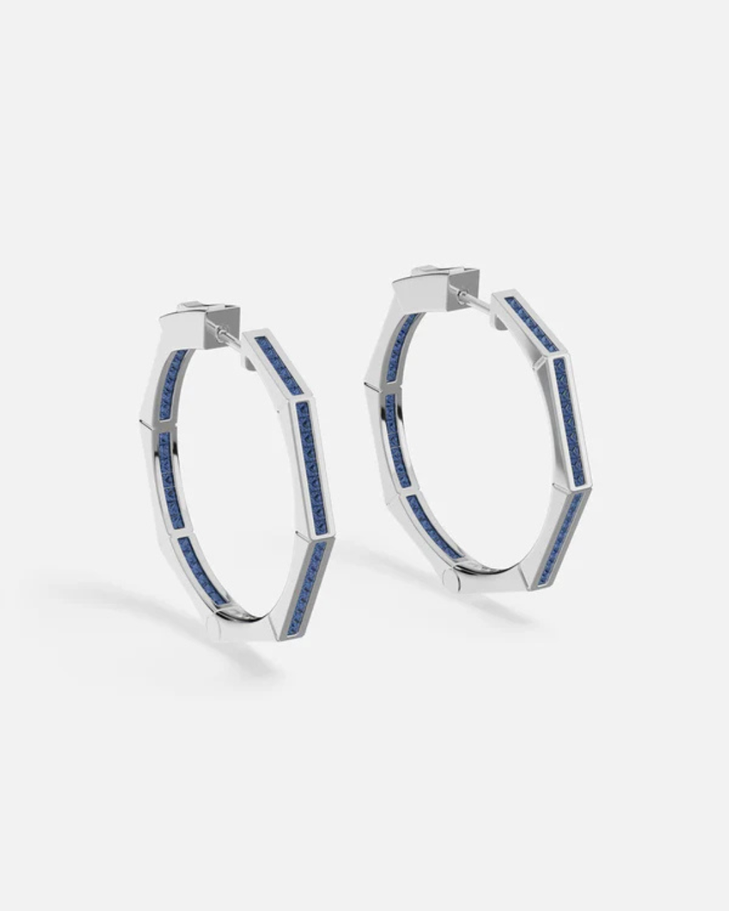Boucle d'oreilles Créoles Géométriques Pavé | APM MONACO