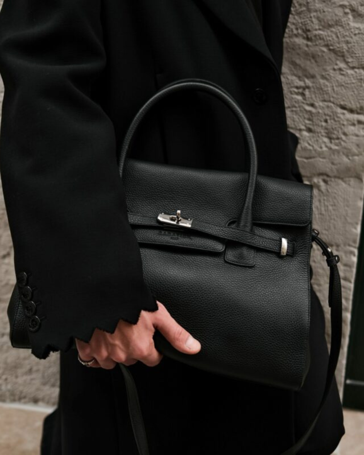 Sac Bellecour 617 Lolo — cuir grainé noir, Sabatier 1947
