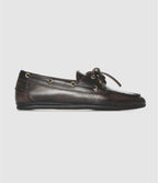 Mocassins Nahua en cuir doré, Lulli sur la Toile