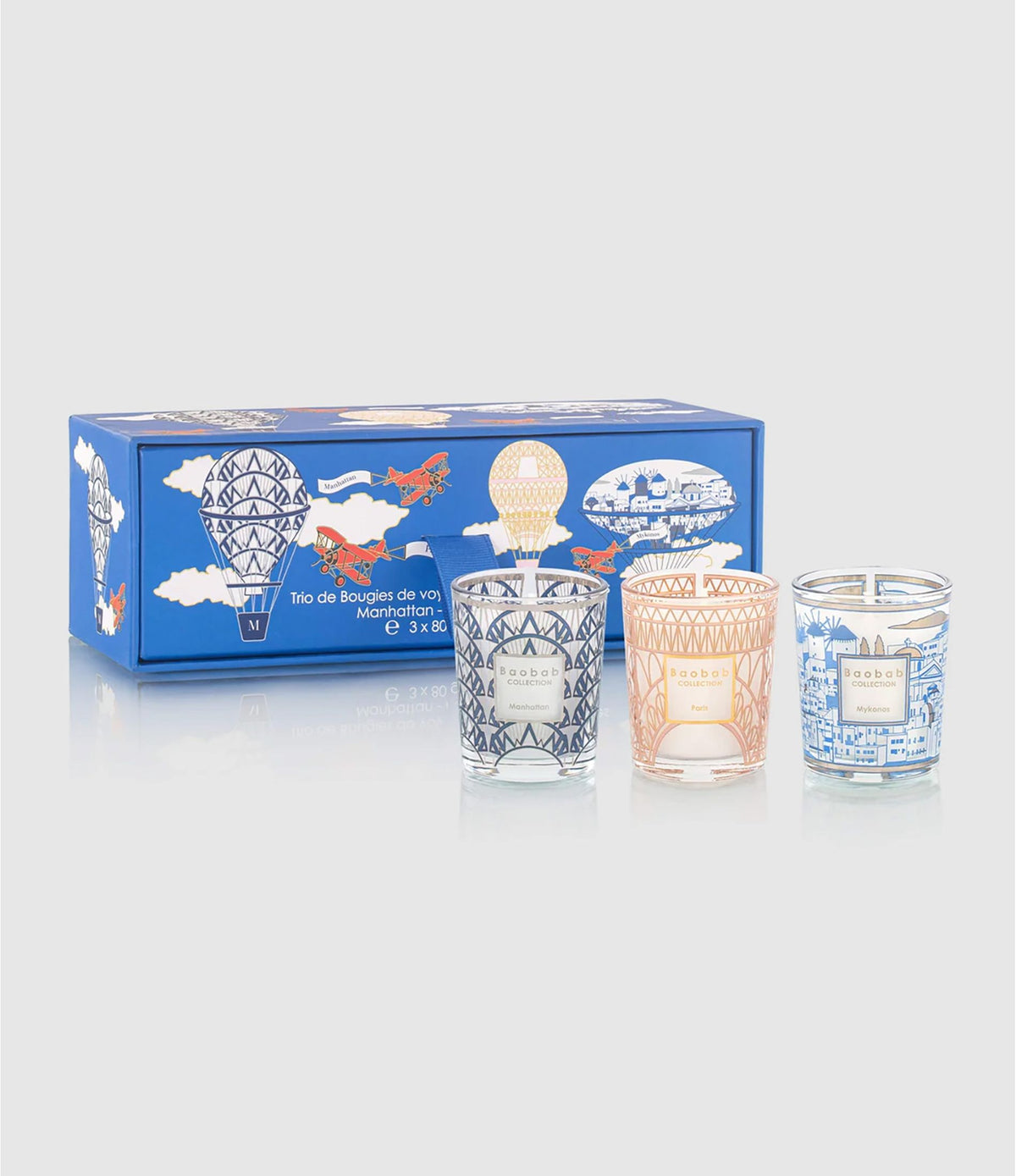 Lulli sur la Toile, trio de bougies de voyage mini